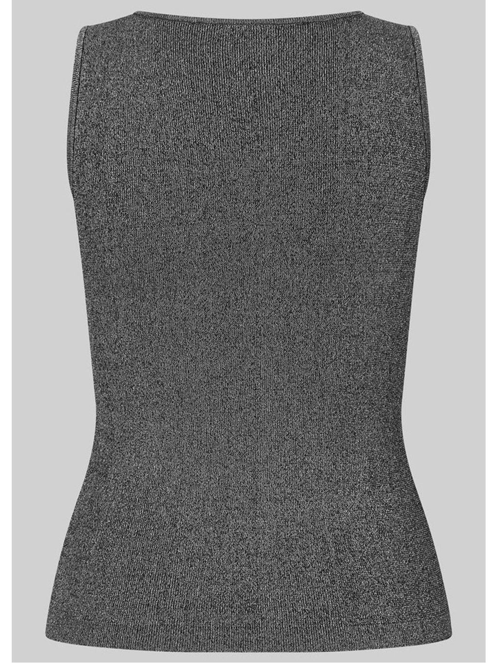 Second Female : Bright Knit Lurex top Gun Metal - Collector Store Sydney