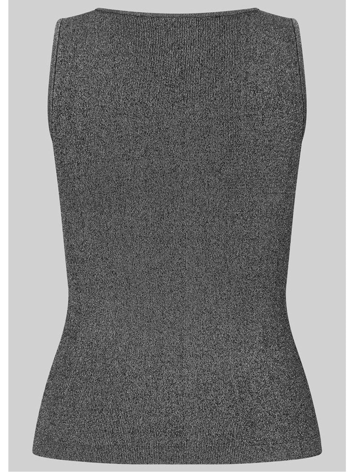 Second Female : Bright Knit Lurex top Gun Metal - Collector Store Sydney