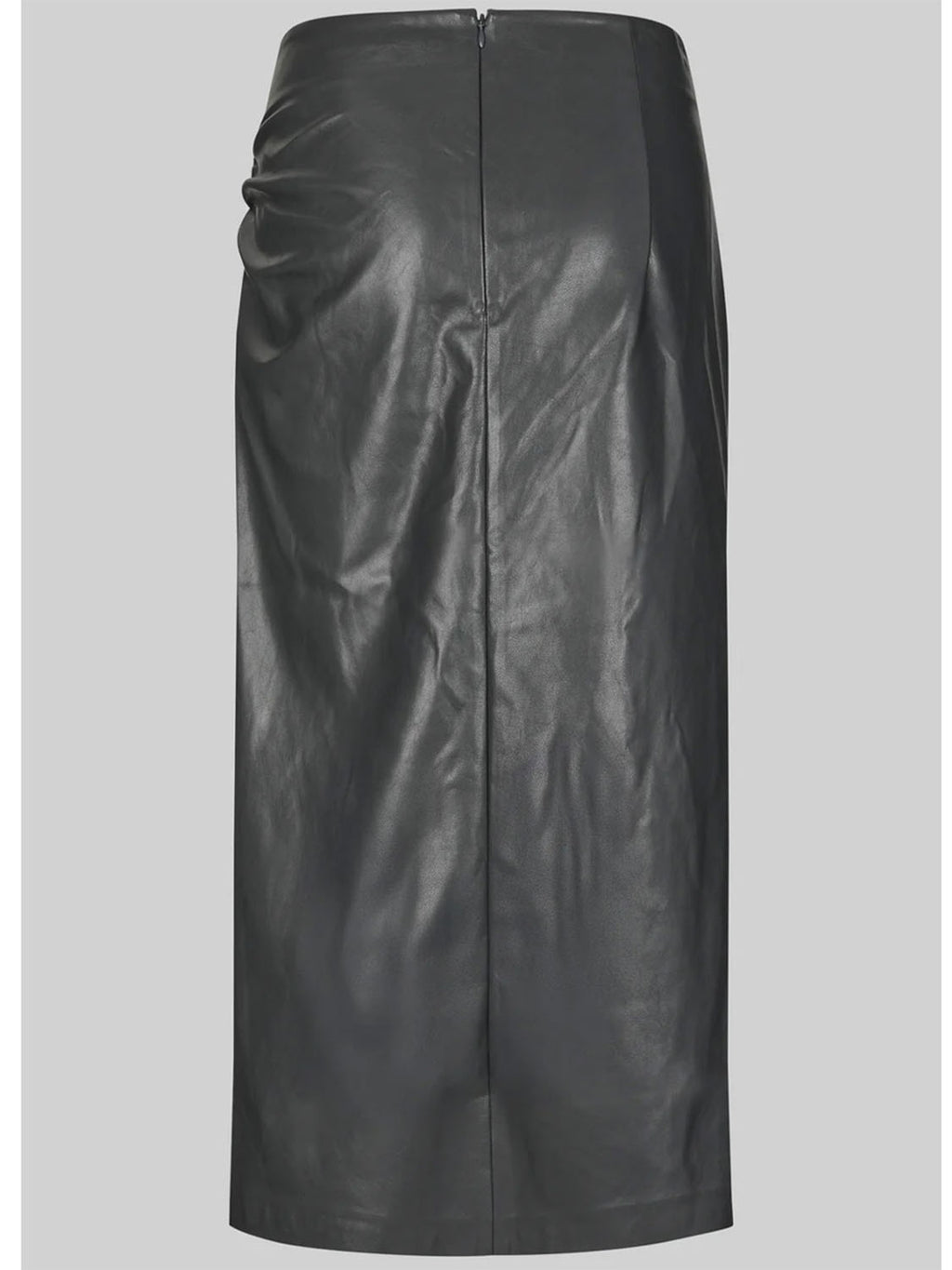 Second Female : Seerie Faux Leather Skirt Black Sand - Collector Store Sydney