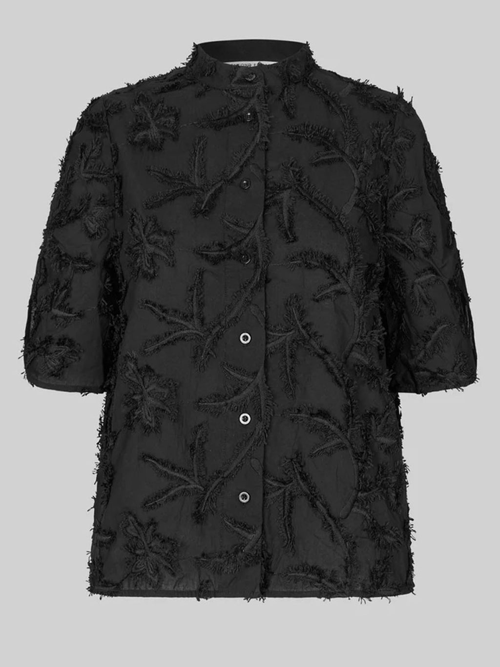 Second Female : Seena textured SS Shirt Black - Collector Store Sydney