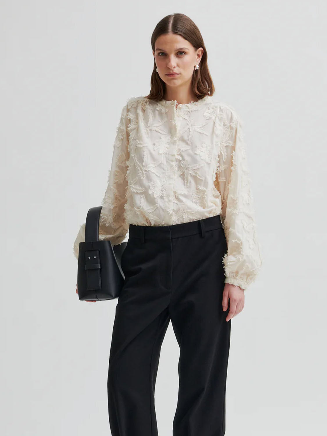 Second Female : Seena textured Shirt Jet Stream - Collector Store Sydney