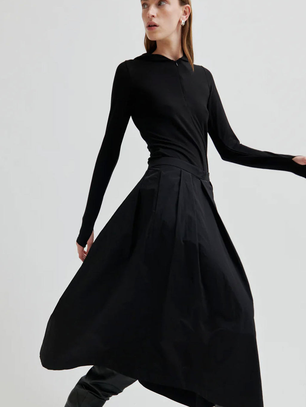 Second Female : Niline Taffeta A-Line Skirt Black - Collector Store Sydney