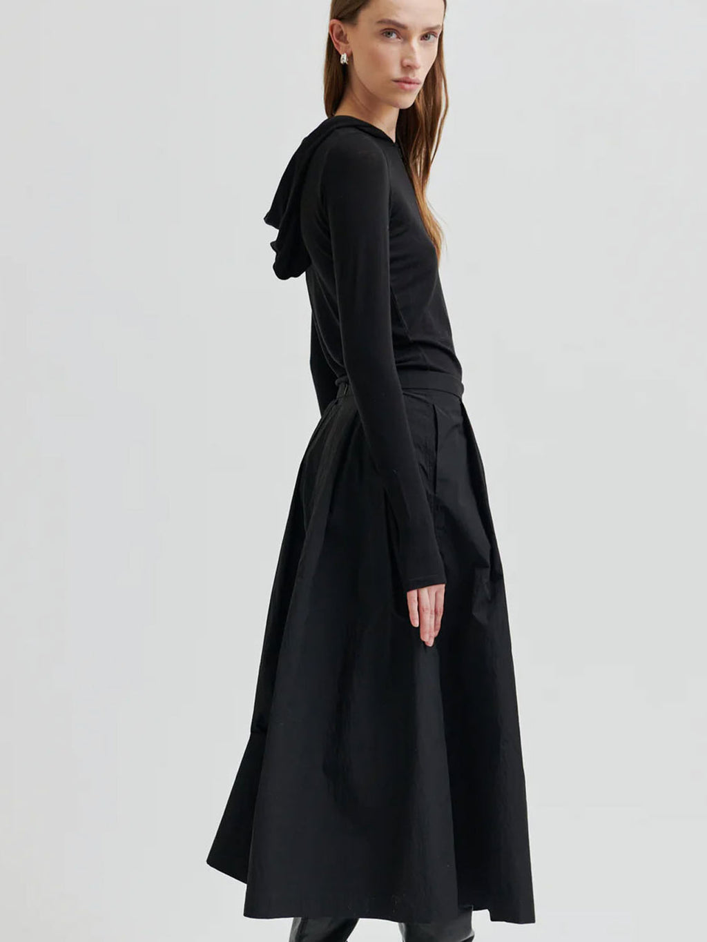 Second Female : Niline Taffeta A-Line Skirt Black - Collector Store Sydney
