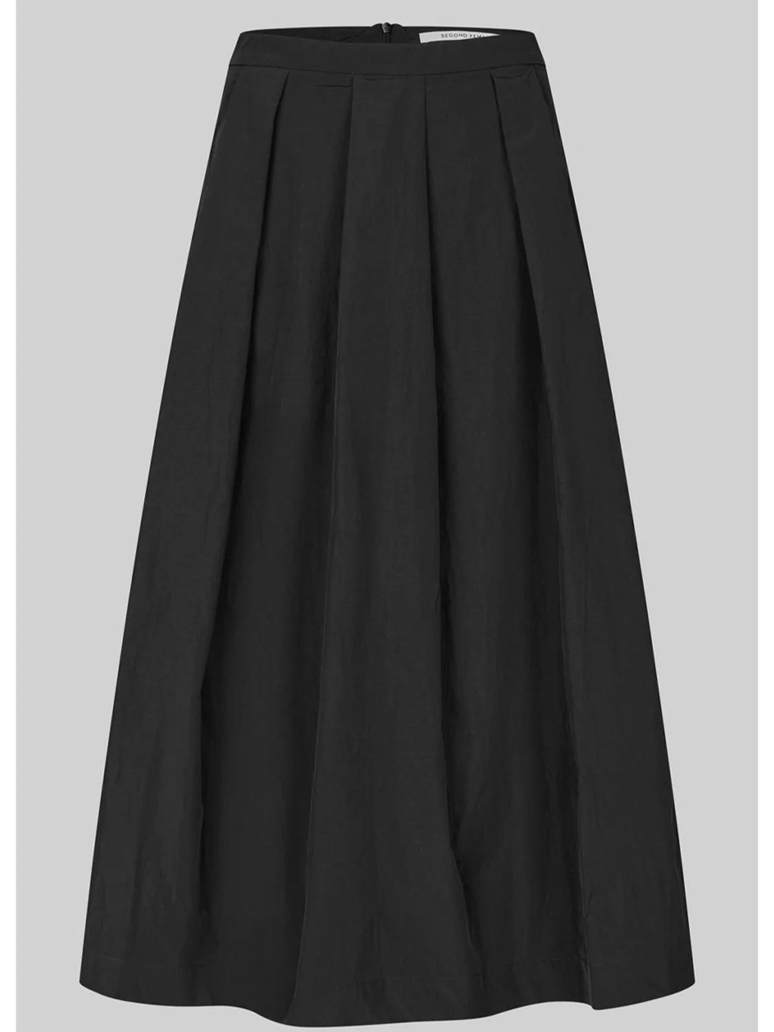 Second Female : Niline Taffeta A-Line Skirt Black - Collector Store Sydney