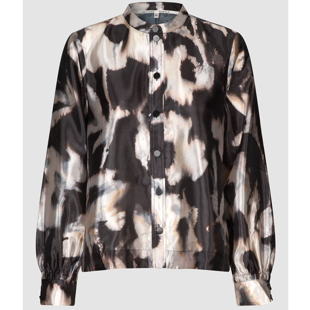 Second Female Softly Floral Print Shirt - Black - Collector Store