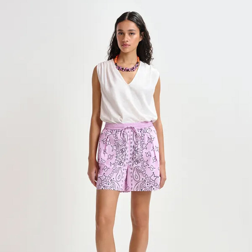 Essentiel Antwerp | Hissels Printed Shorts Pure Pink - Collector Store Sydney