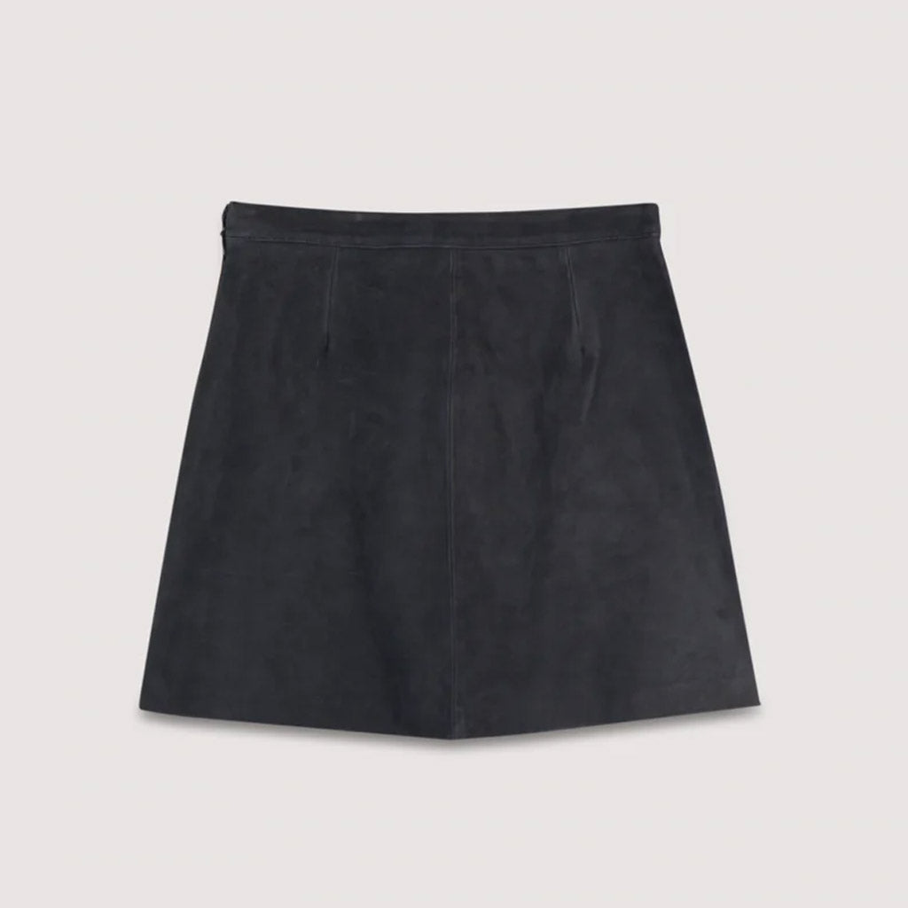 New Society - Hydra Suede Skirt Caviar - Collector Store Sydney