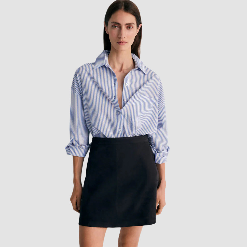 New Society - Hydra Suede Skirt Caviar - Collector Store Sydney