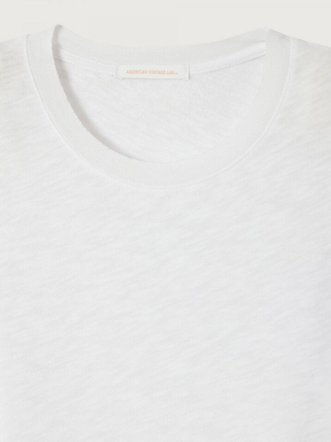 American Vintage  Sonoma Long Sleeve High Round Tee - White