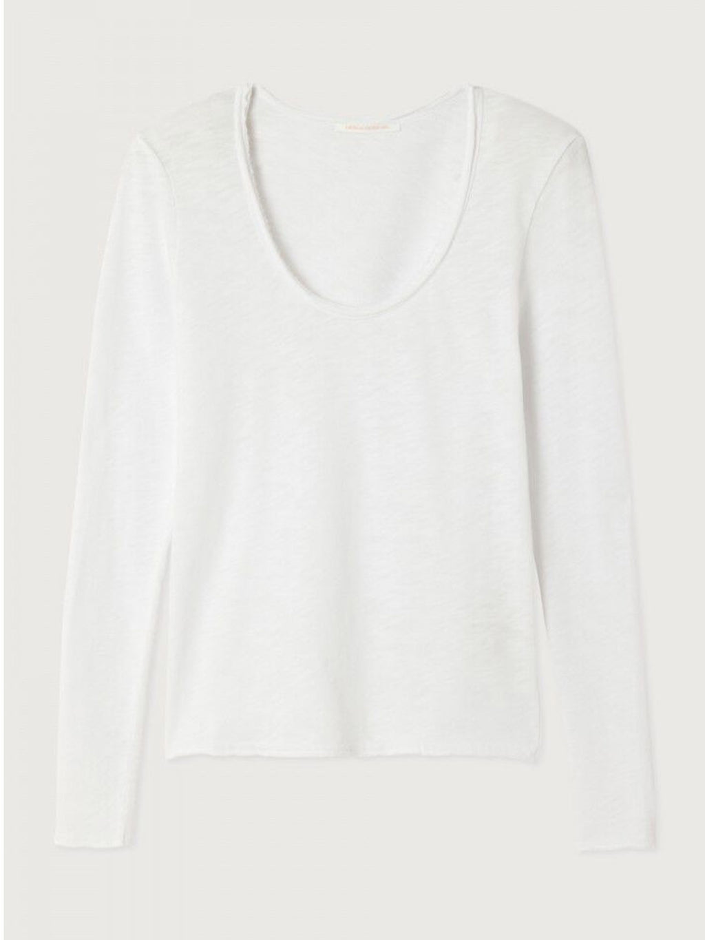 American Vintage  Sonoma Long Sleeve Scoop Neck Tee - White