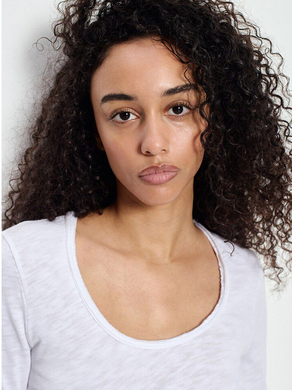 American Vintage  Sonoma Long Sleeve Scoop Neck Tee - White