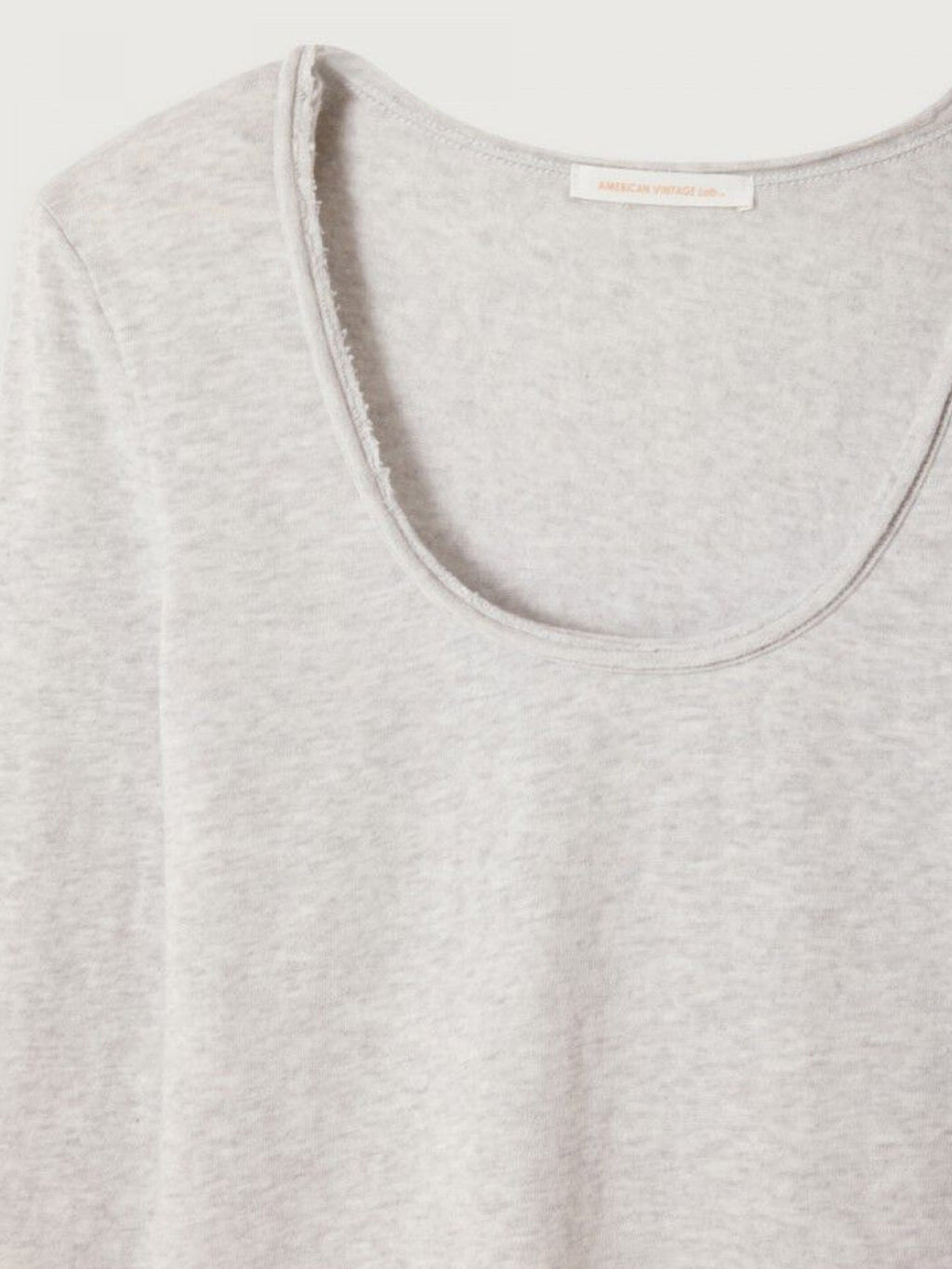 American Vintage  Sonoma Long Sleeve Scoop Neck Tee - Arctic Melange