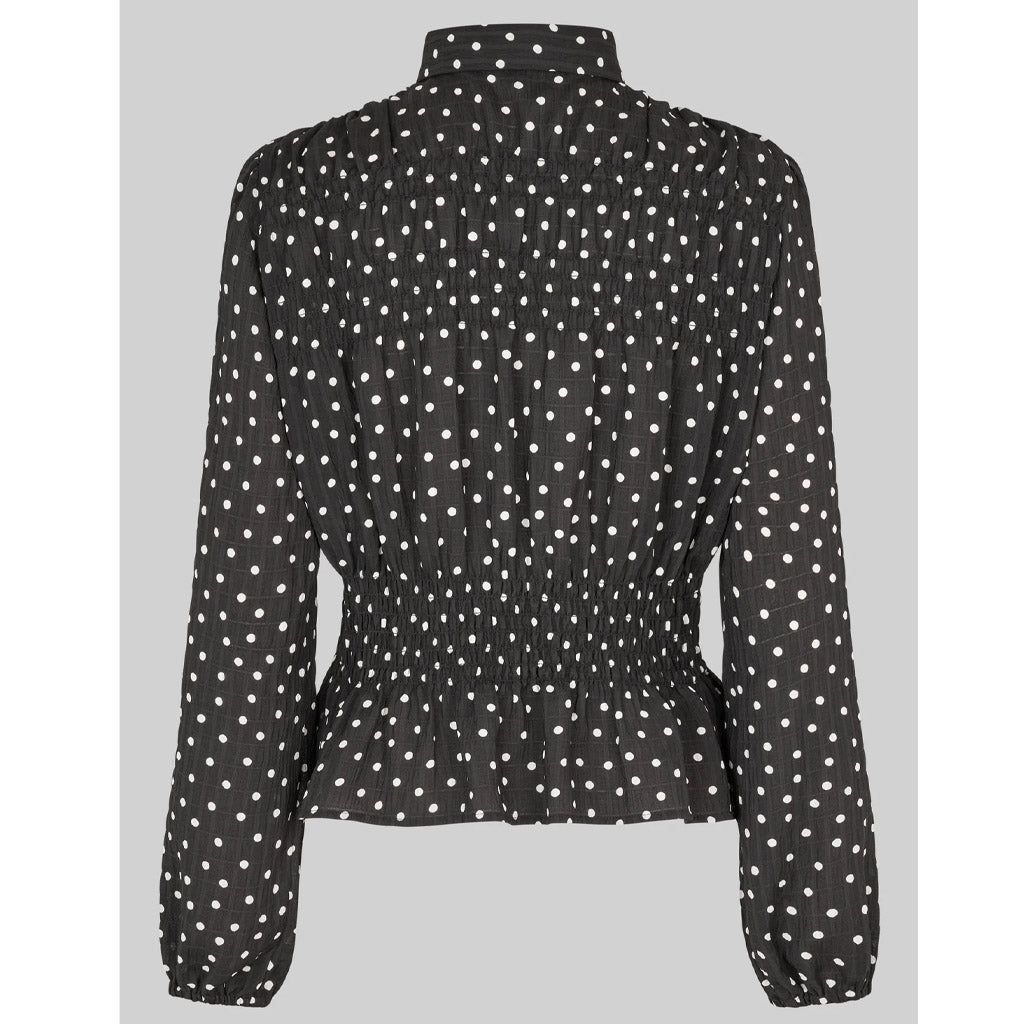 Second Female Tuva Spot Print Shirt Black - Collector Store
