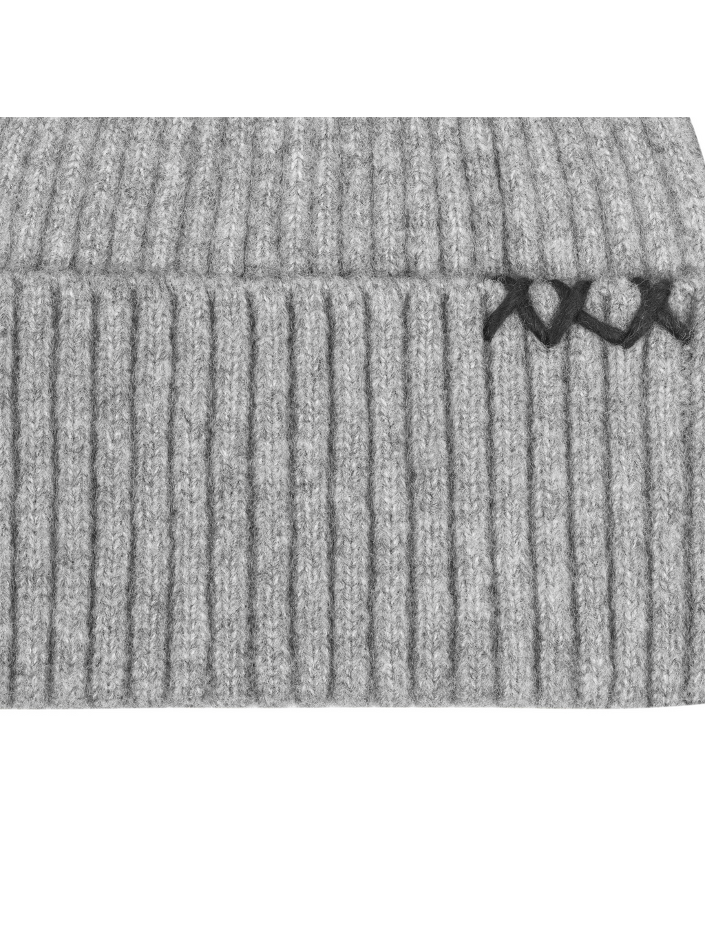 Ribbed cuffed beanie Mid grey - Collector Store Sydney