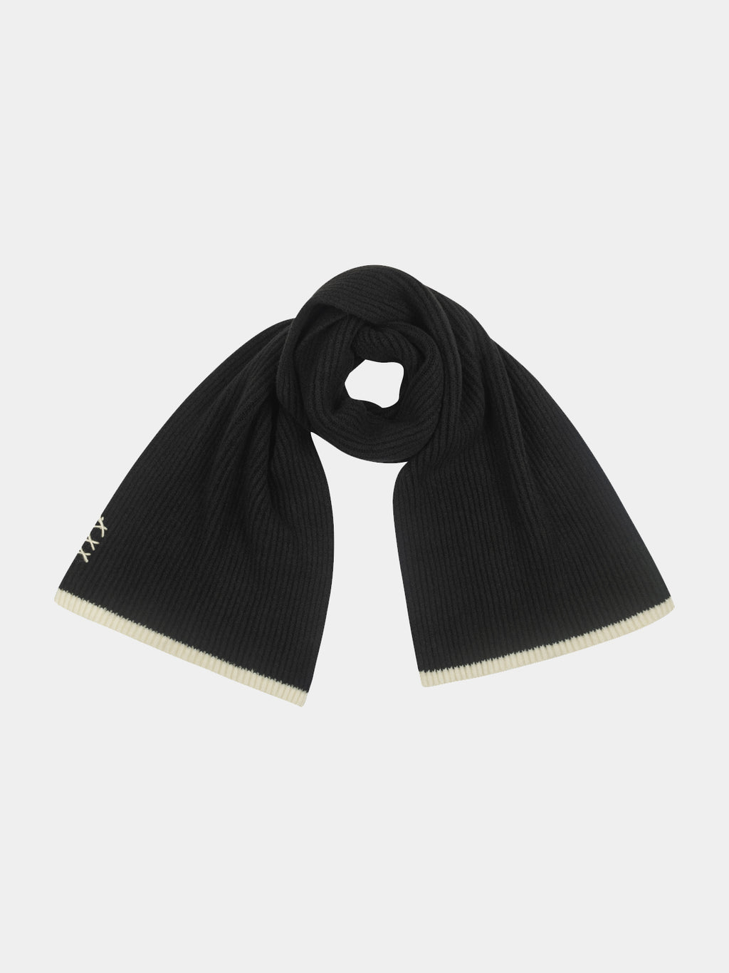 Ribbed scarf Black - Collector Store Sydney