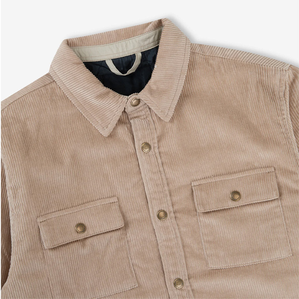 Mr Simple Quilted Cord Jacket - Stone - Collector Store Sydney