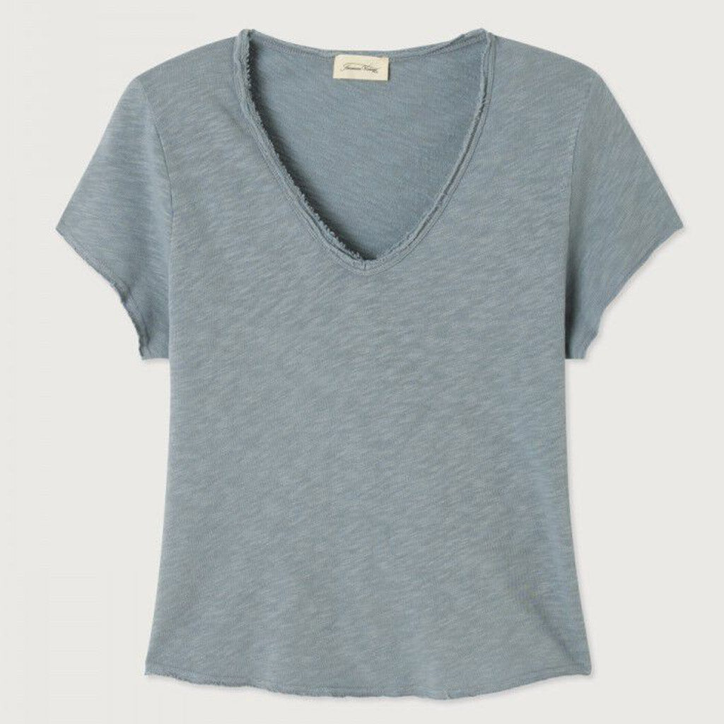 American Vintage Sonoma Cotton V Neck Tee - Vintage Storm - Collector Store