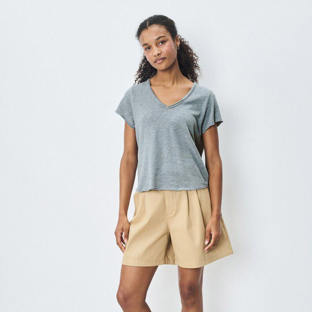 American Vintage Sonoma Cotton V Neck Tee - Vintage Storm - Collector Store