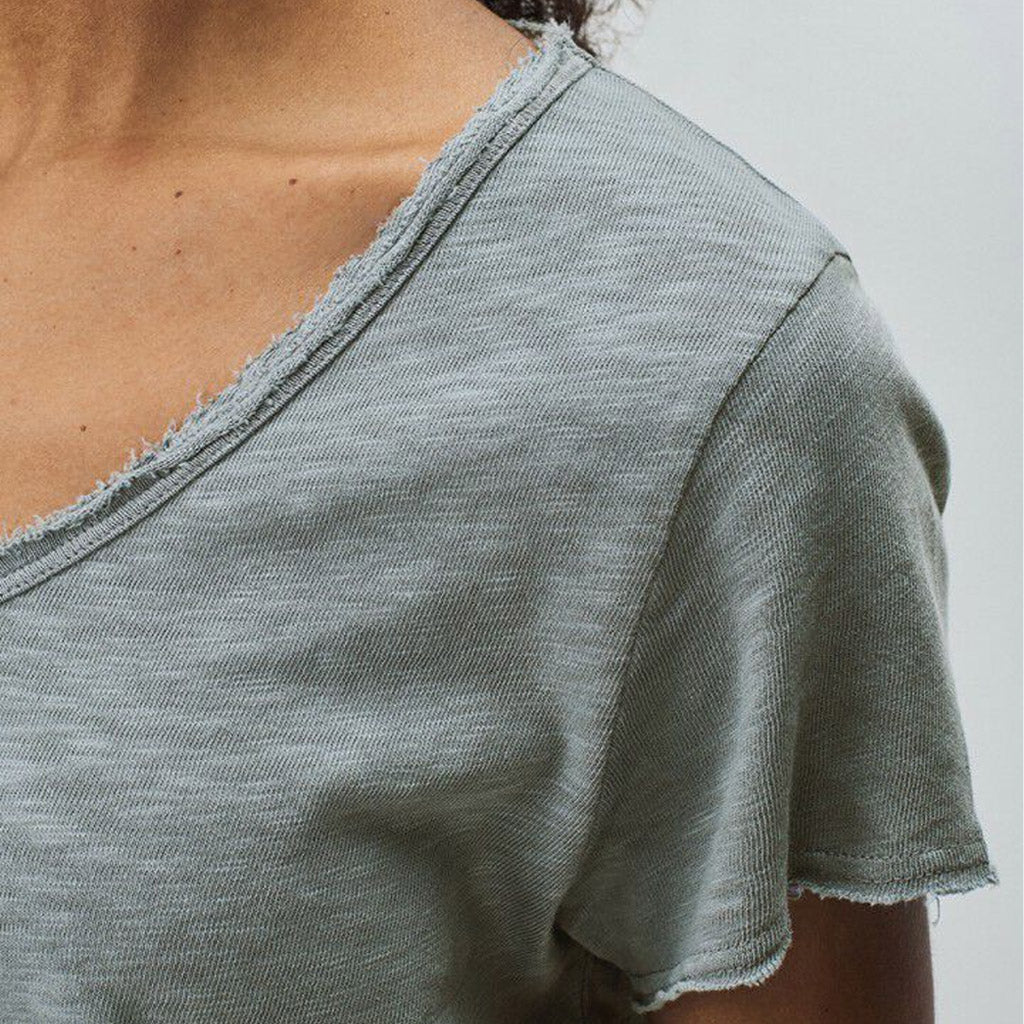 American Vintage Sonoma Cotton V Neck Tee - Vintage Storm - Collector Store