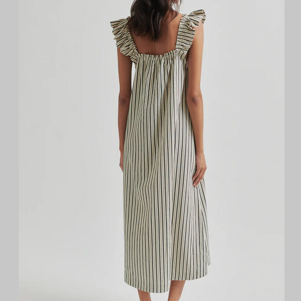 Second Female - Serifa Printed Stripe Strap Dress - Collector Store Sydney