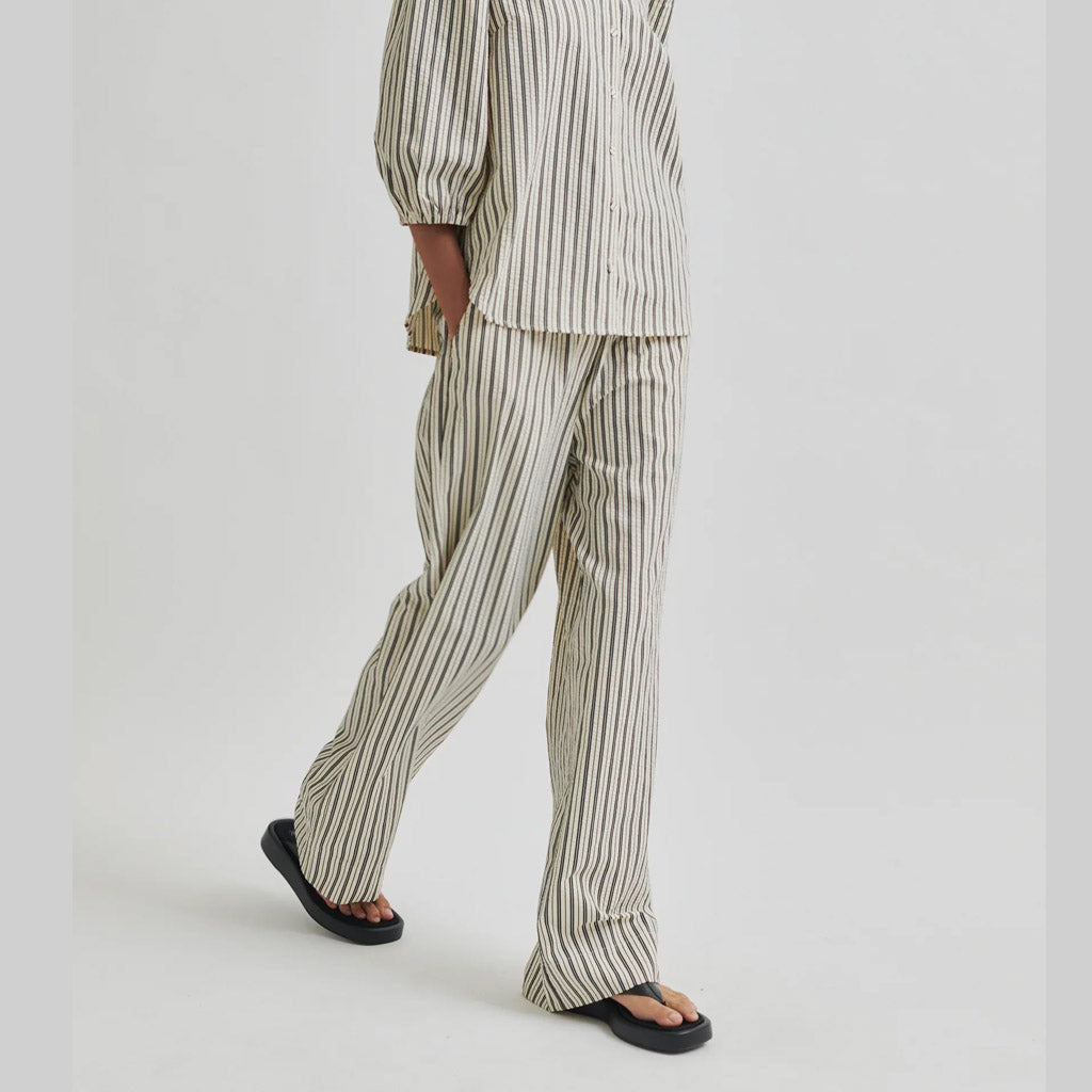 Second Female - Serifa Stripe Pants - Black - Collector Store Sydney