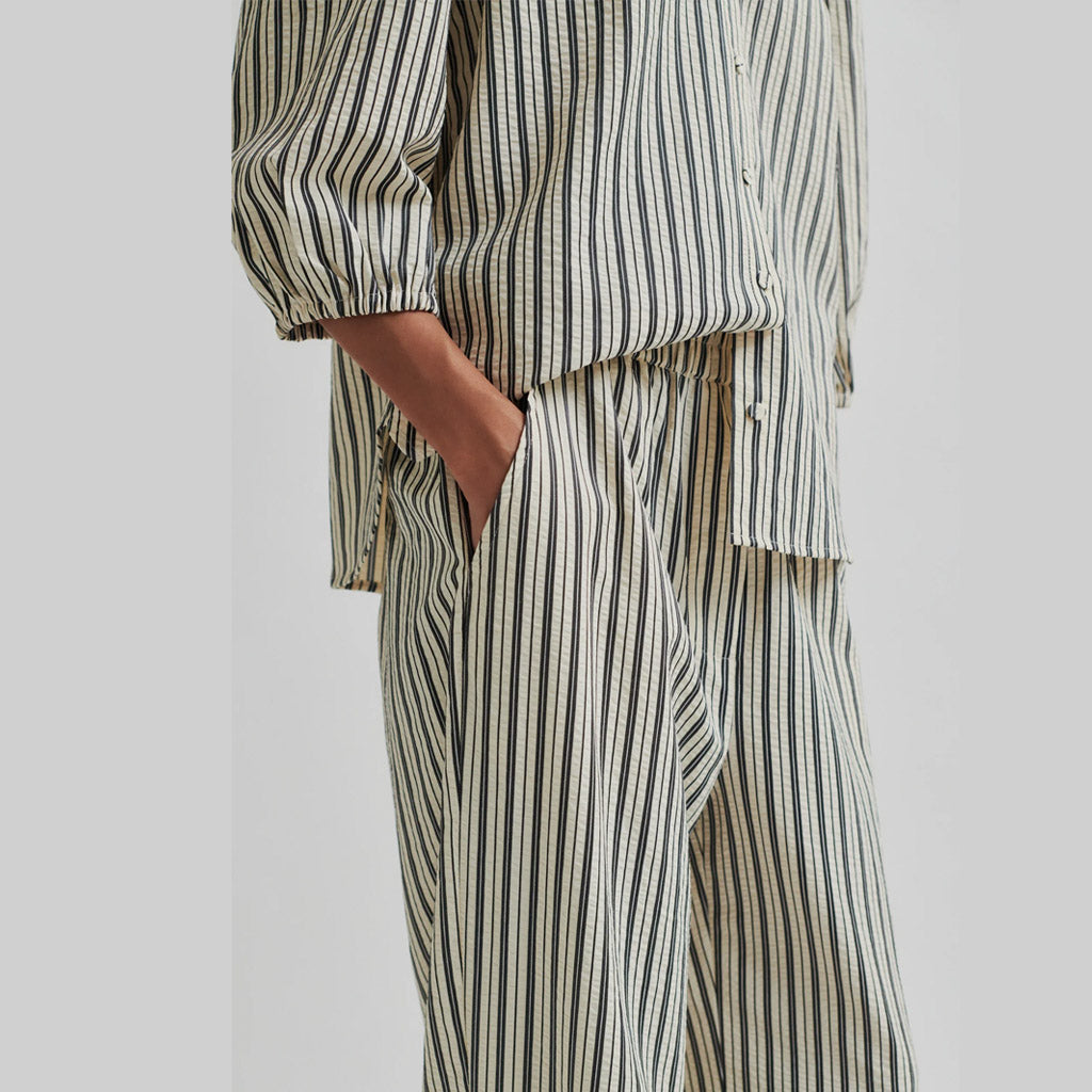 Second Female - Serifa Stripe Pants - Black - Collector Store Sydney