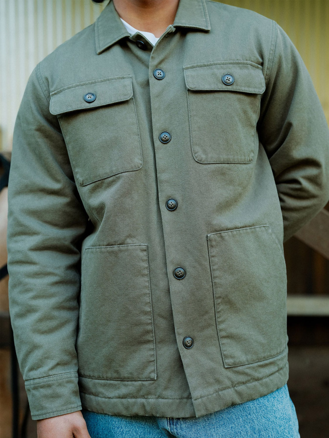 Mr Simple STOCKYARD SHERPA JACKET : Fatigue - Collector Store Sydney