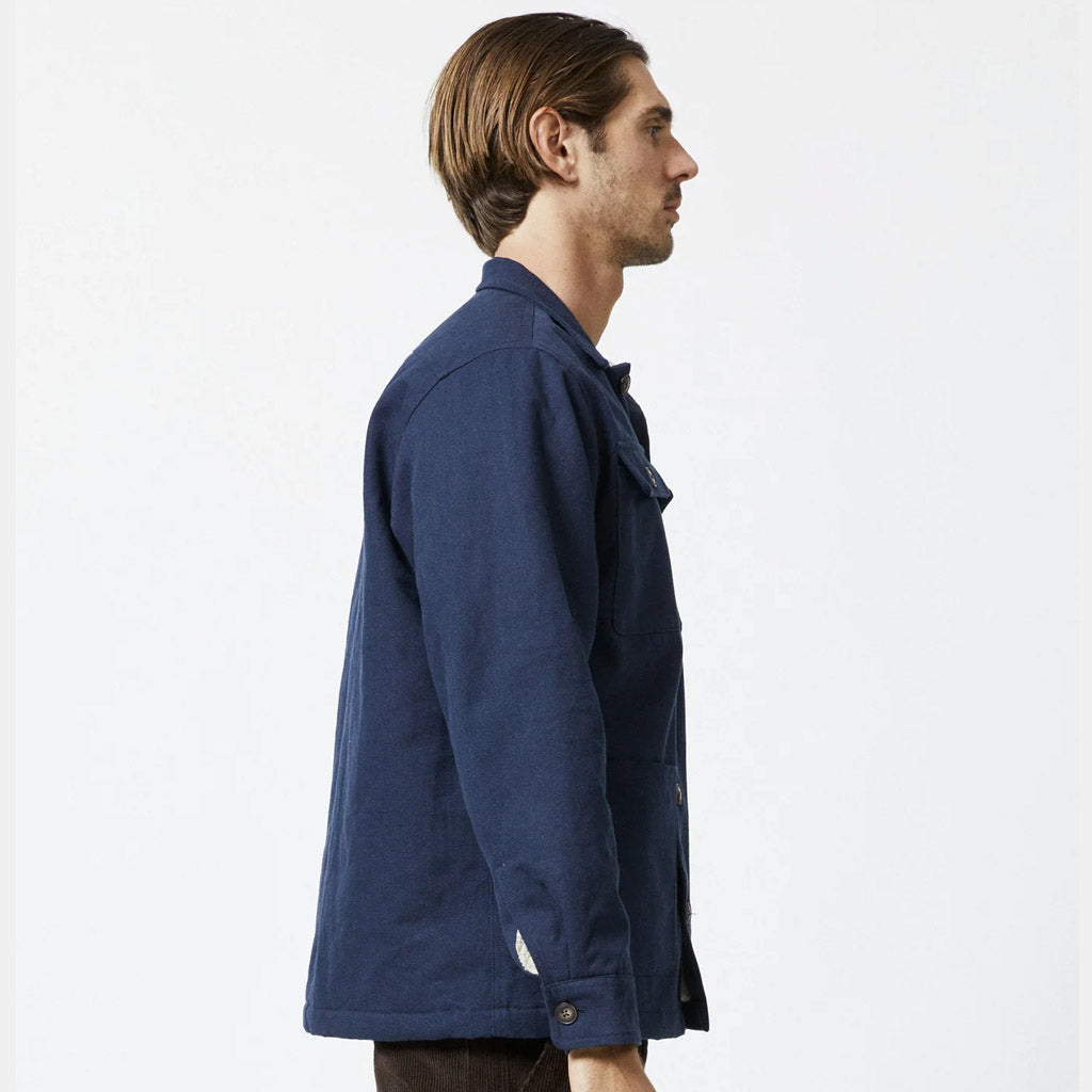 Mr Simple STOCKYARD SHERPA JACKET : NAVY - Collector Store Sydney