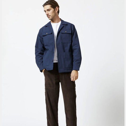 MR SIMPLE : STOCKYARD SHERPA JACKET : NAVY - Collector Store