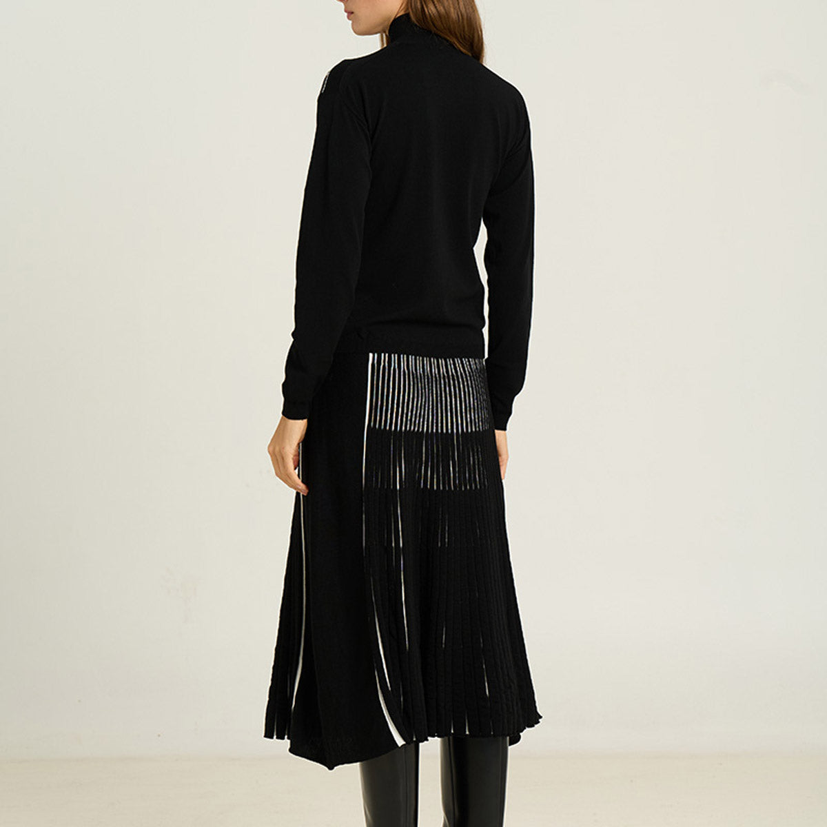 Sita Murt - Midi Radial Skirt - Black White - Collector Store Sydney