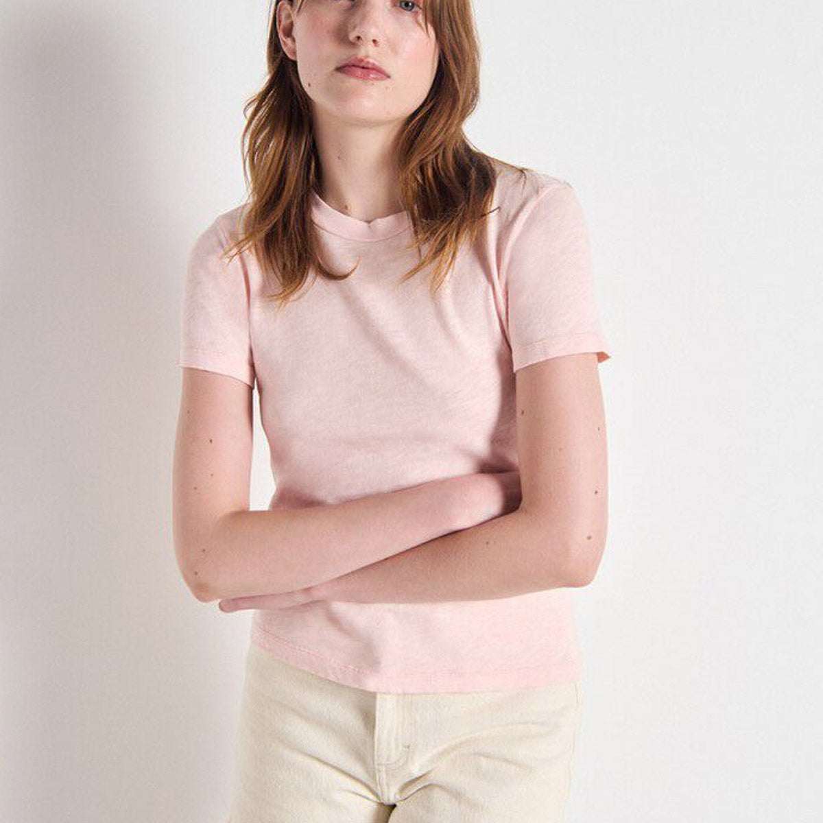 American Vintage Sonoma S/S Round Neck Tee - Vintage Camelia - Collector Store Sydney