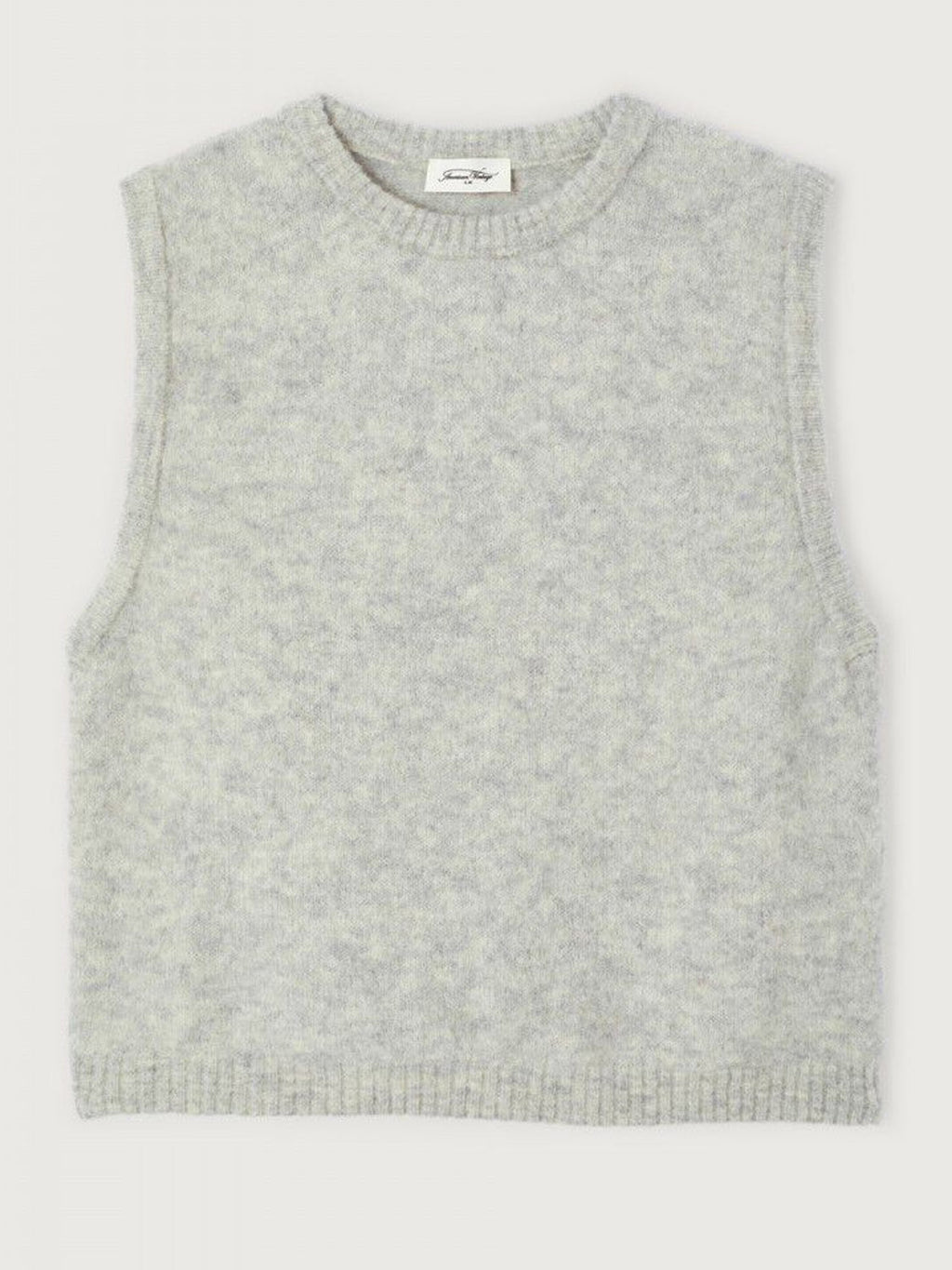American Vintage - Women's Sleevless Jumper Vitow - Light Grey Melange - Collector Store Sydney