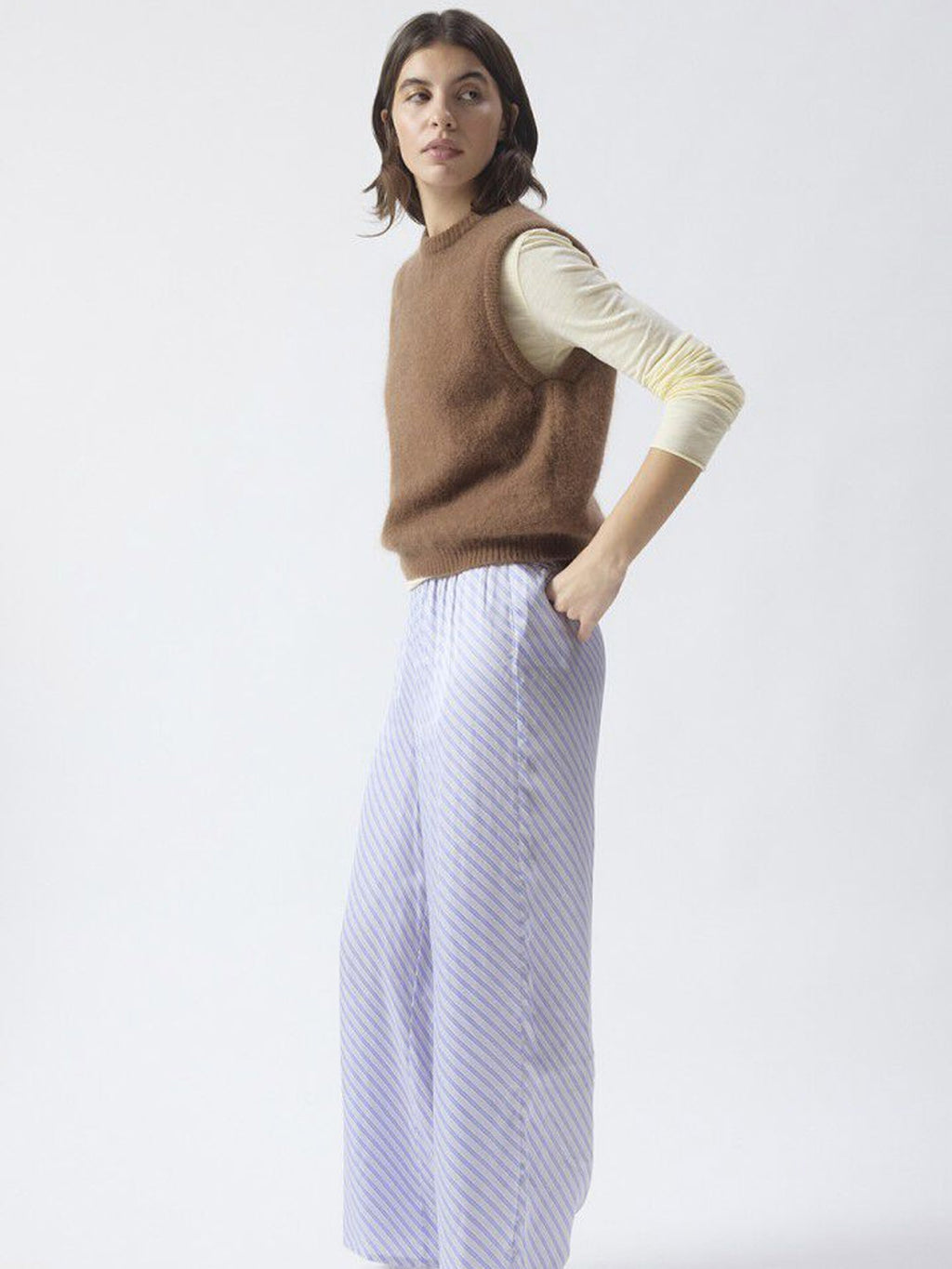 American Vintage - Women's Sleevless Jumper Vitow - Chocolate Melange - Collector Store Sydney