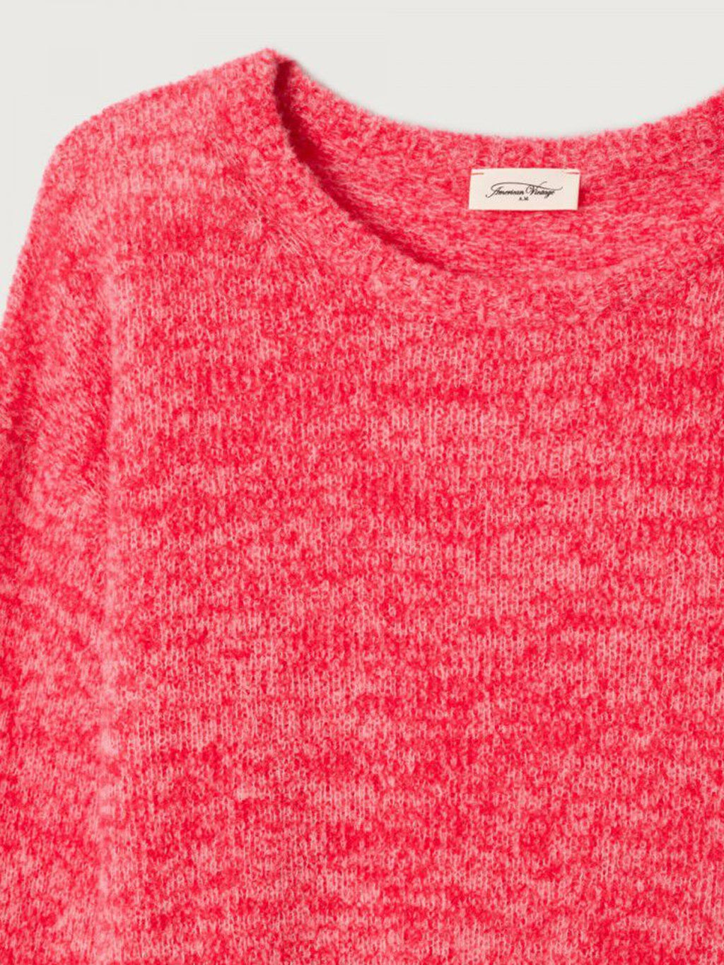 American Vintage - Women's jumper Nuggy - Fluro Strawberry Melange - Collector Store Sydney