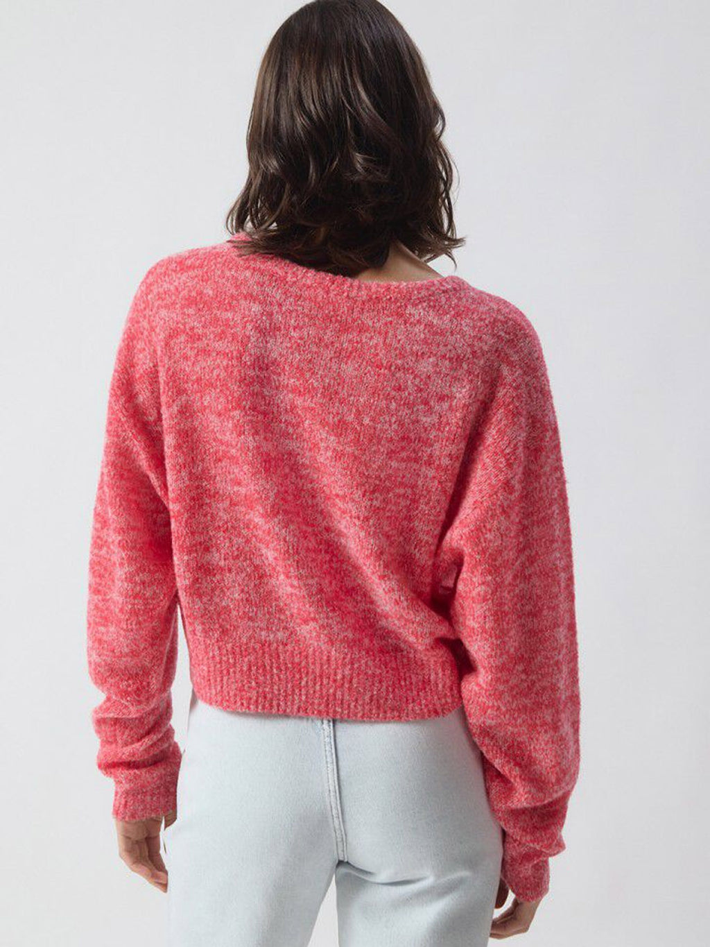 American Vintage - Women's jumper Nuggy - Fluro Strawberry Melange - Collector Store Sydney