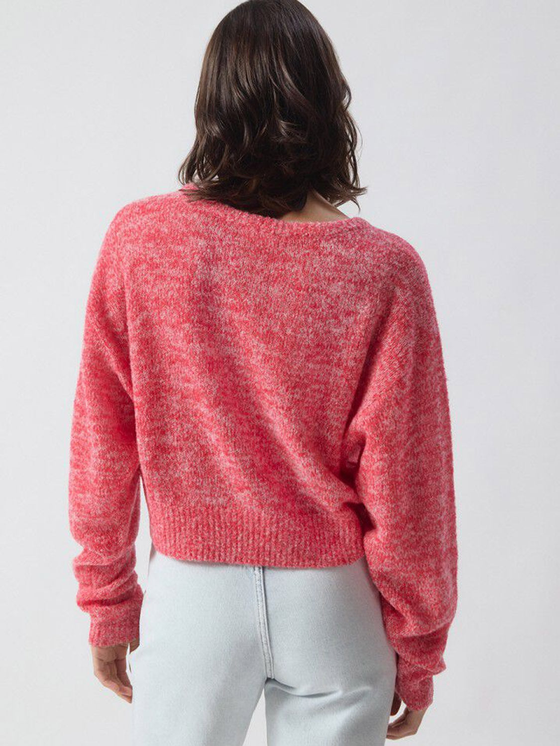 American Vintage - Women's jumper Nuggy - Fluro Strawberry Melange - Collector Store Sydney