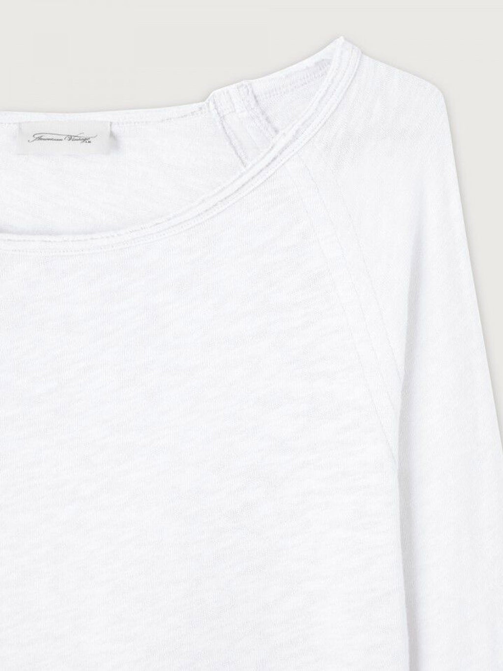 American Vintage Sonoma L/S Round Neck Tee - White - Collector Store Sydney