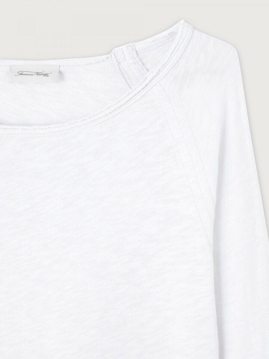American Vintage Sonoma L/S Round Neck Tee - White - Collector Store Sydney