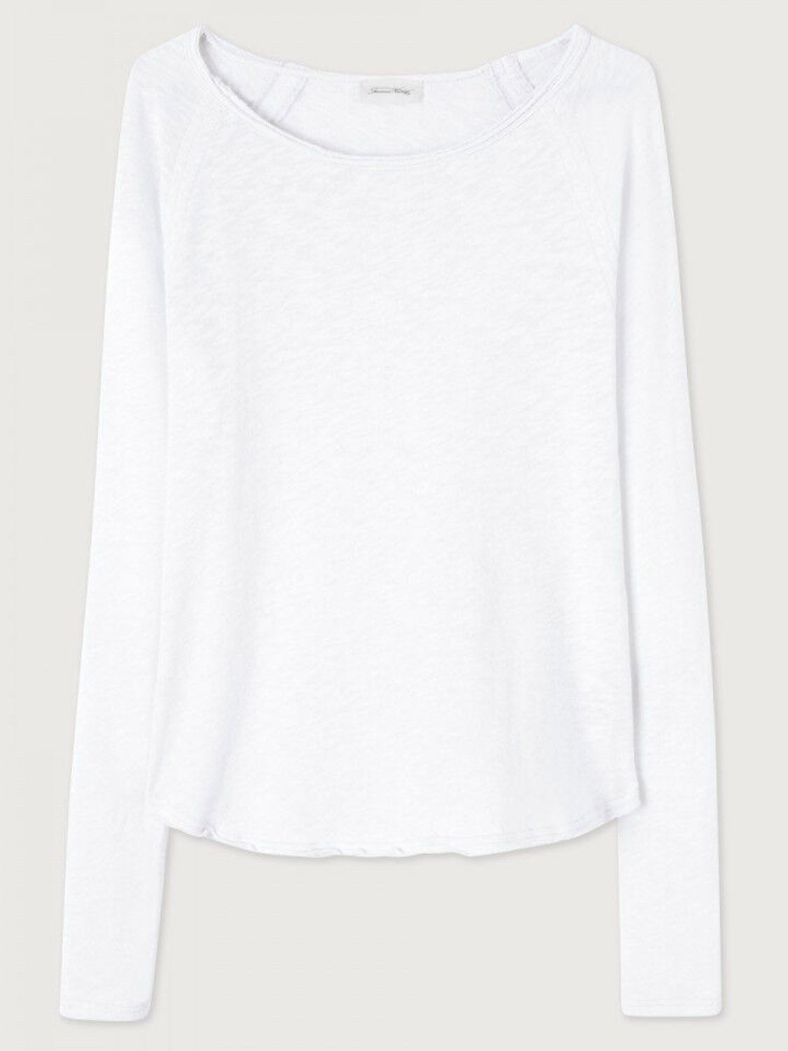American Vintage Sonoma L/S Round Neck Tee - White - Collector Store Sydney