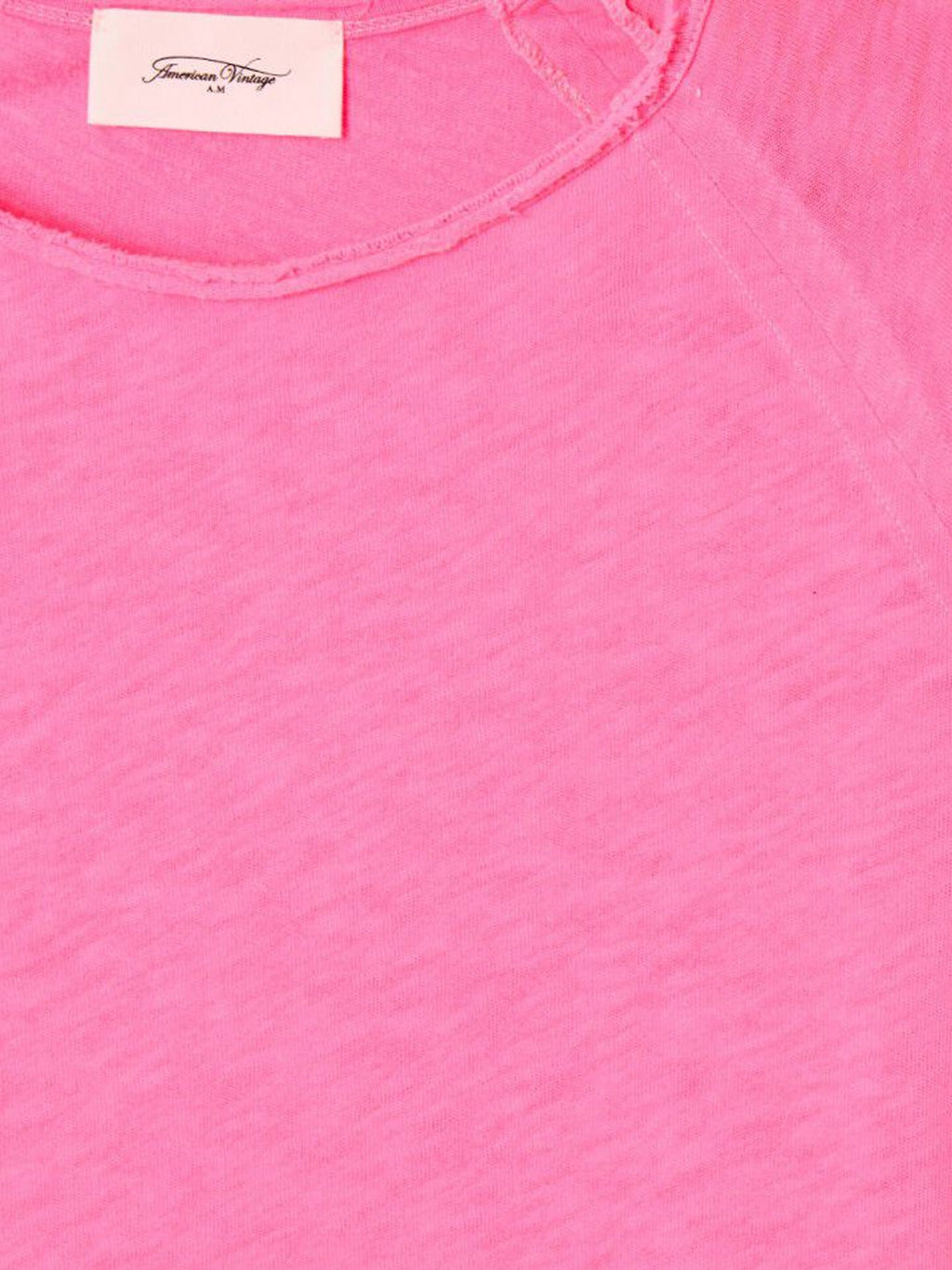American Vintage Sonoma L/S Round Neck Tee - Fluro Acid Pink - Collector Store Sydney