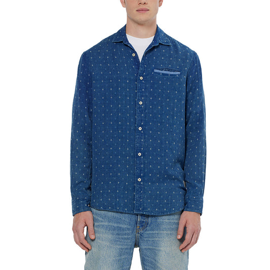 Denim Weave shirt Indigo - Scotch & Soda - Collector Store
