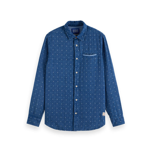 Denim Weave shirt Indigo - Scotch & Soda - Collector Store