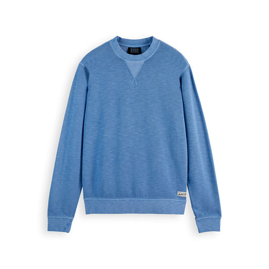 Blue Garment-dyed sweatshirt - Scotch & Soda - Collector Store