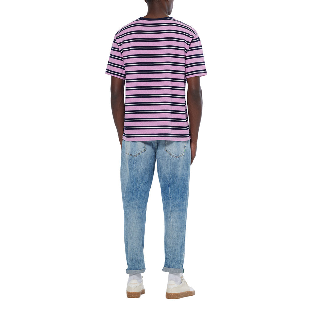 Yarn-dyed t-shirt Pink Stripe - Scotch & Soda - Collector Store