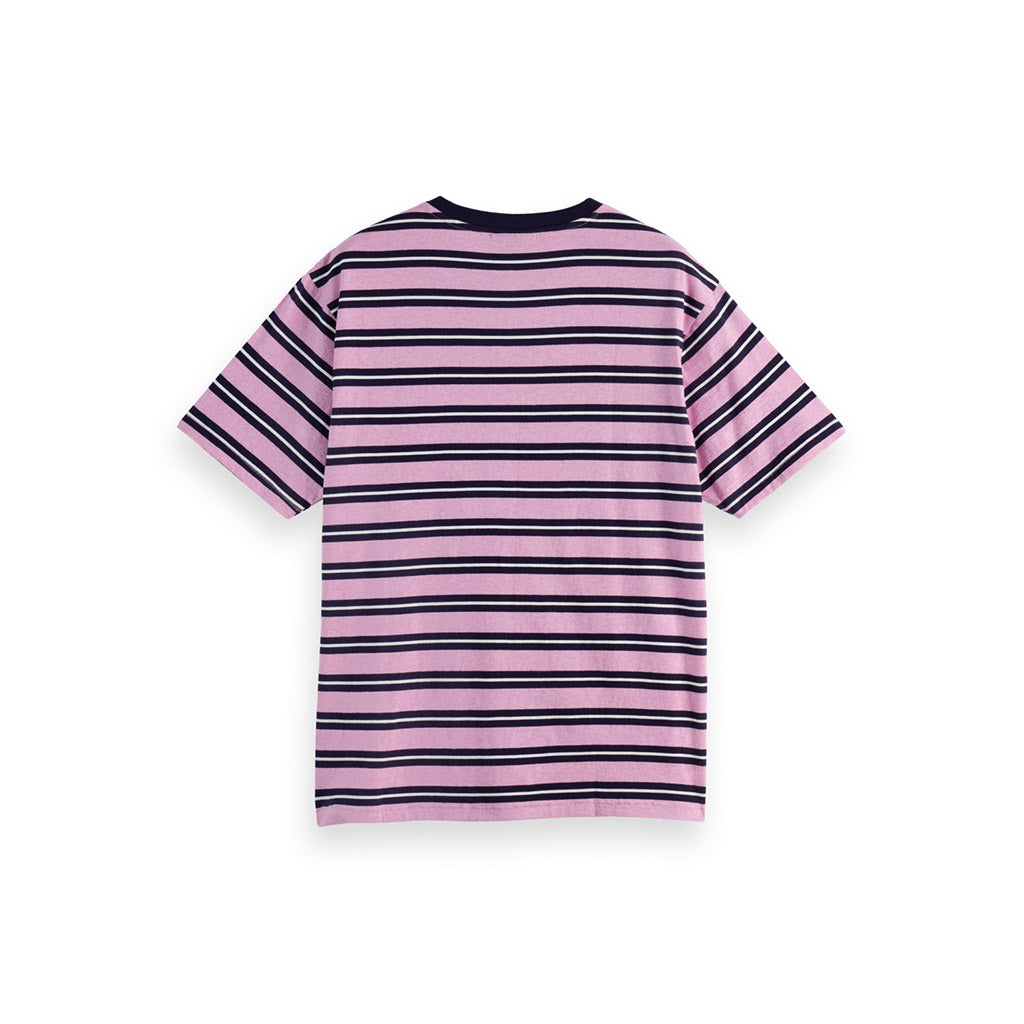 Yarn-dyed t-shirt Pink Stripe - Scotch & Soda - Collector Store