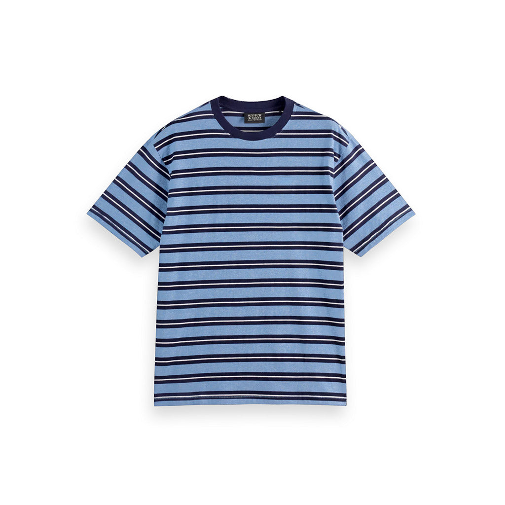 Yarn-dyed t-shirt Blue Stripe - Scotch & Soda - Collector Store
