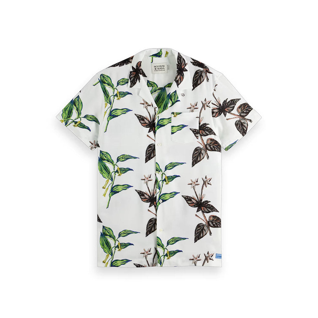 Printed viscose shirt Leafs - Scotch & Soda - Collector Store