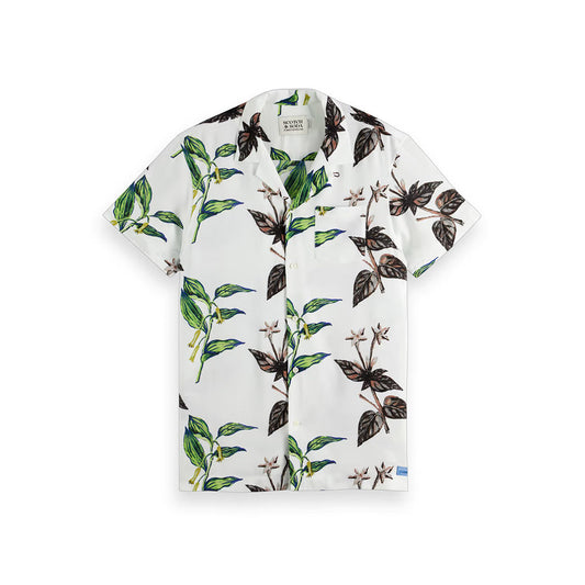 Printed viscose shirt Leafs - Scotch & Soda - Collector Store