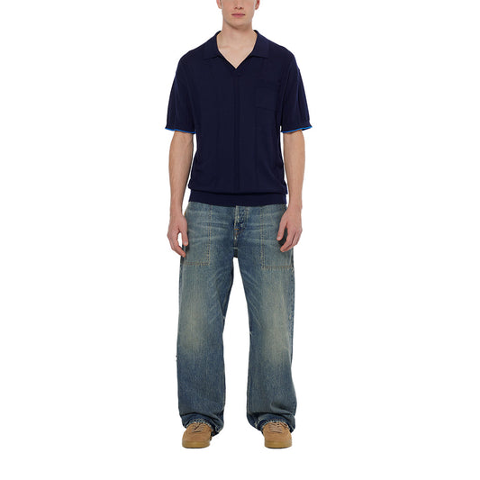 Knitted polo Navy - Scotch & Soda - Collector Store