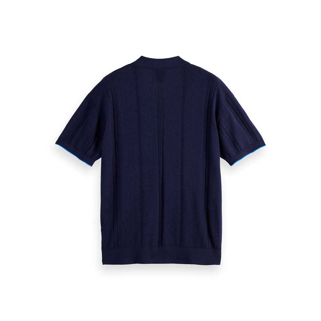 Knitted polo Navy - Scotch & Soda - Collector Store